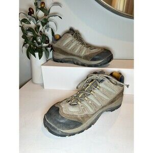 Columbia Sawtooth Low Hiking Shoes Women’s Size 8.5/Youth 7 Beige Suede BY3122